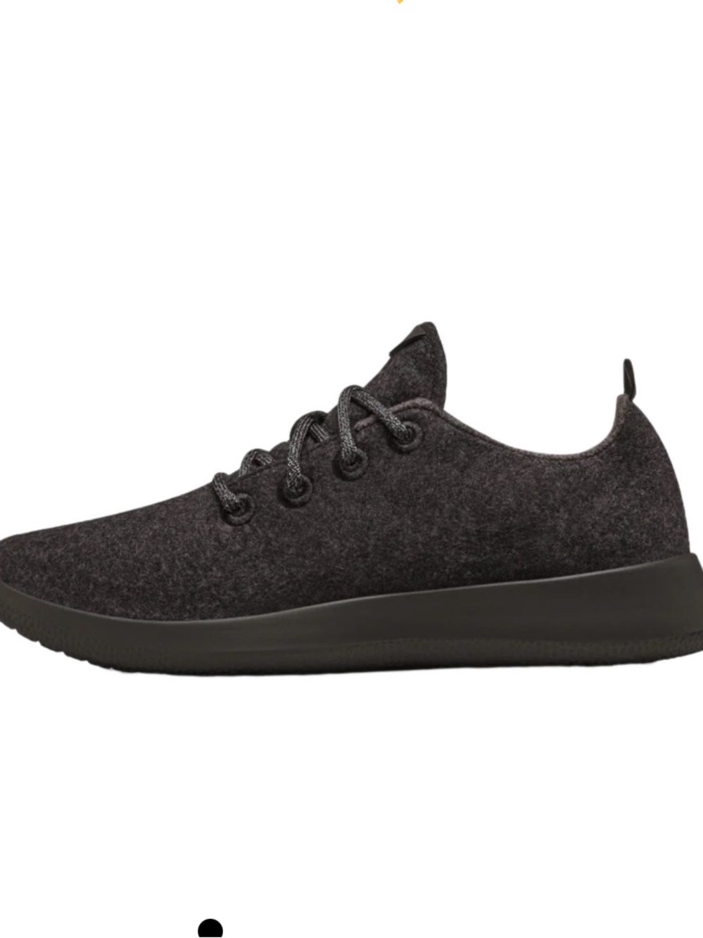 NWOT All Birds Black wool runner Lace-Up Sneakers size 9